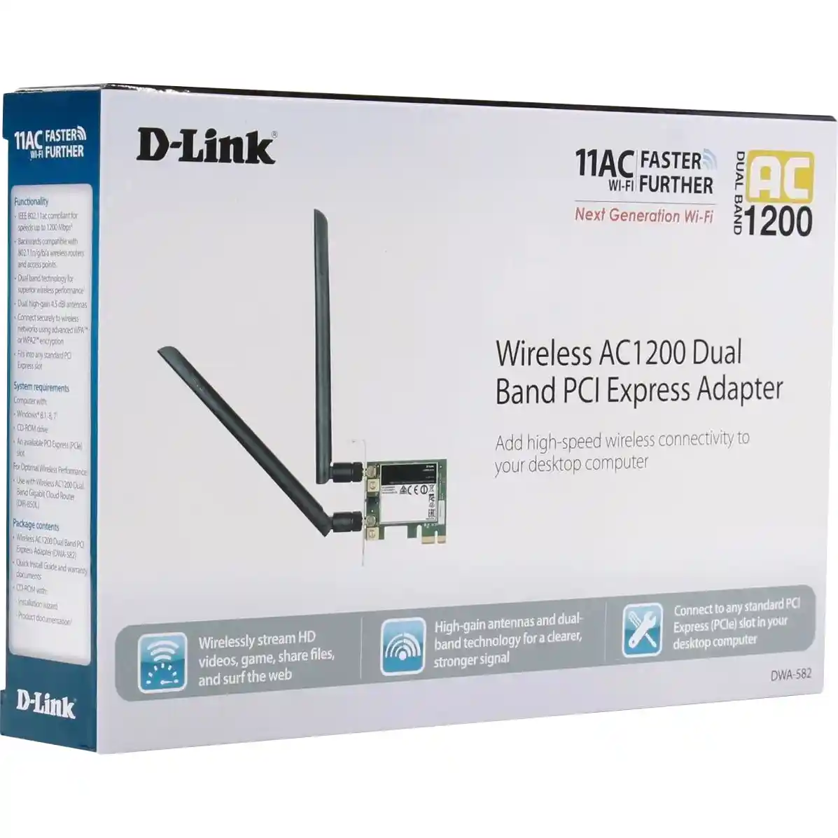 Wi-Fi адаптер D-LINK DWA-582/RU/10/B1A AC1200
