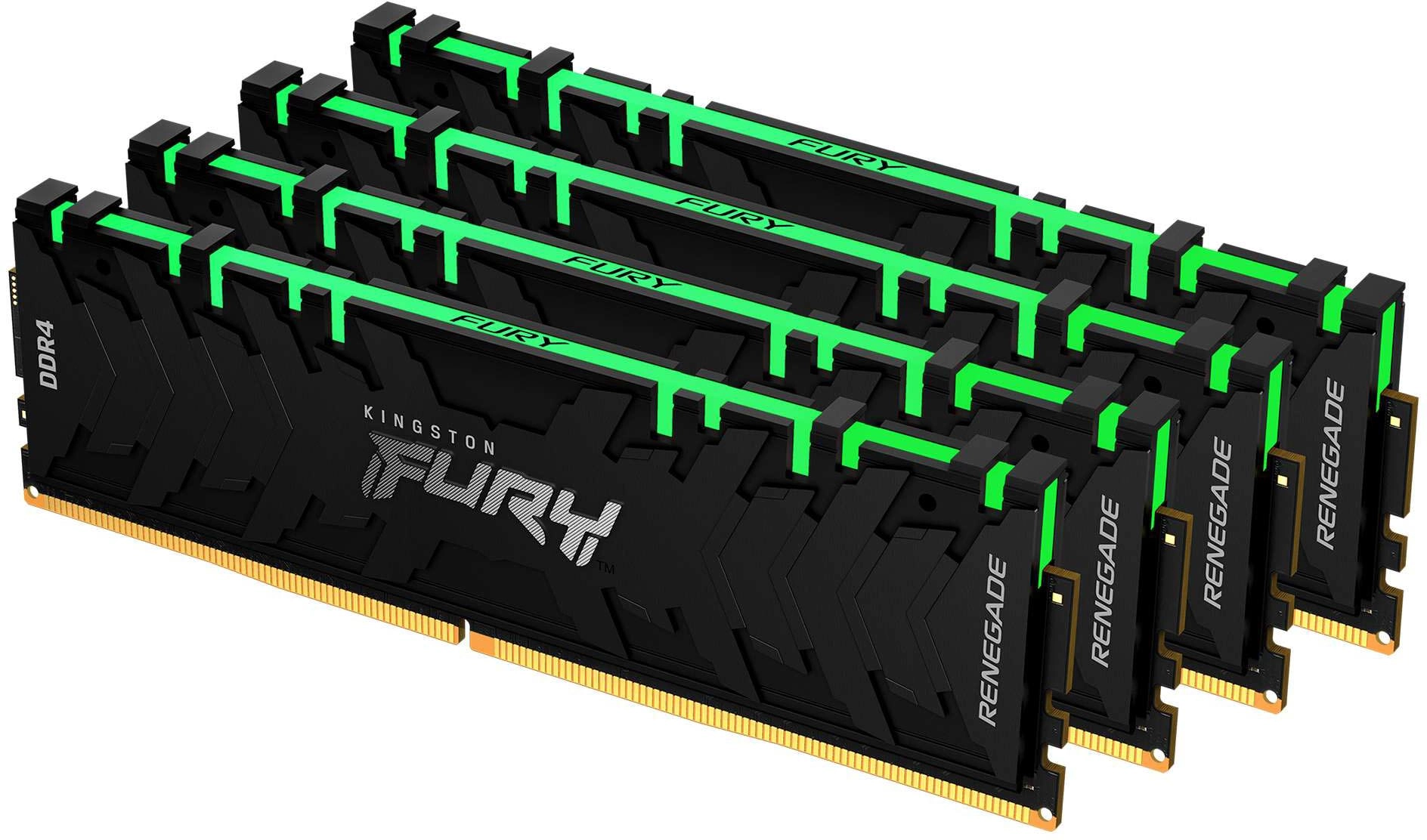 Оперативная память KINGSTON FURY Renegade RGB DIMM DDR4 32GB (4x8GB) 3200 MHz (KF432C16RBAK4/32)