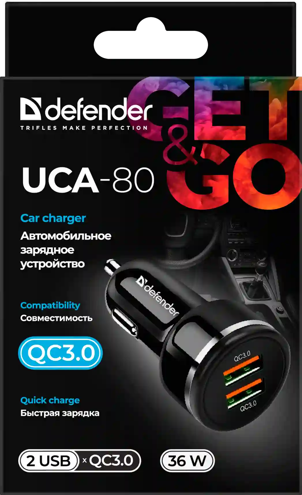 Автомобильное зарядное устройство DEFENDER UCA-80 2xUSB (83832)
