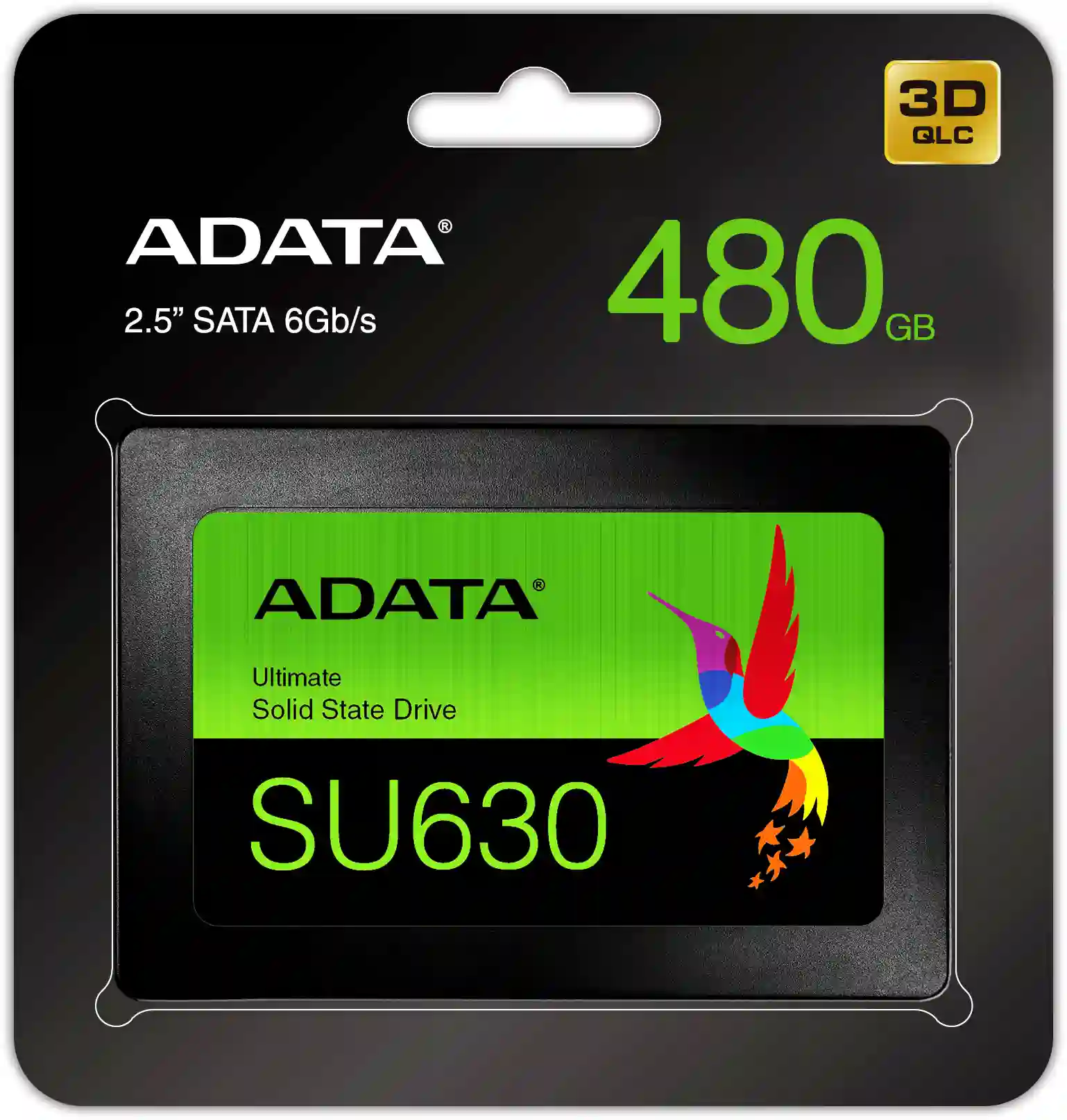 Внутренний SSD диск ADATA SU630 Ultimate 480GB, SATA3, 2.5" (ASU630SS-480GQ-R)