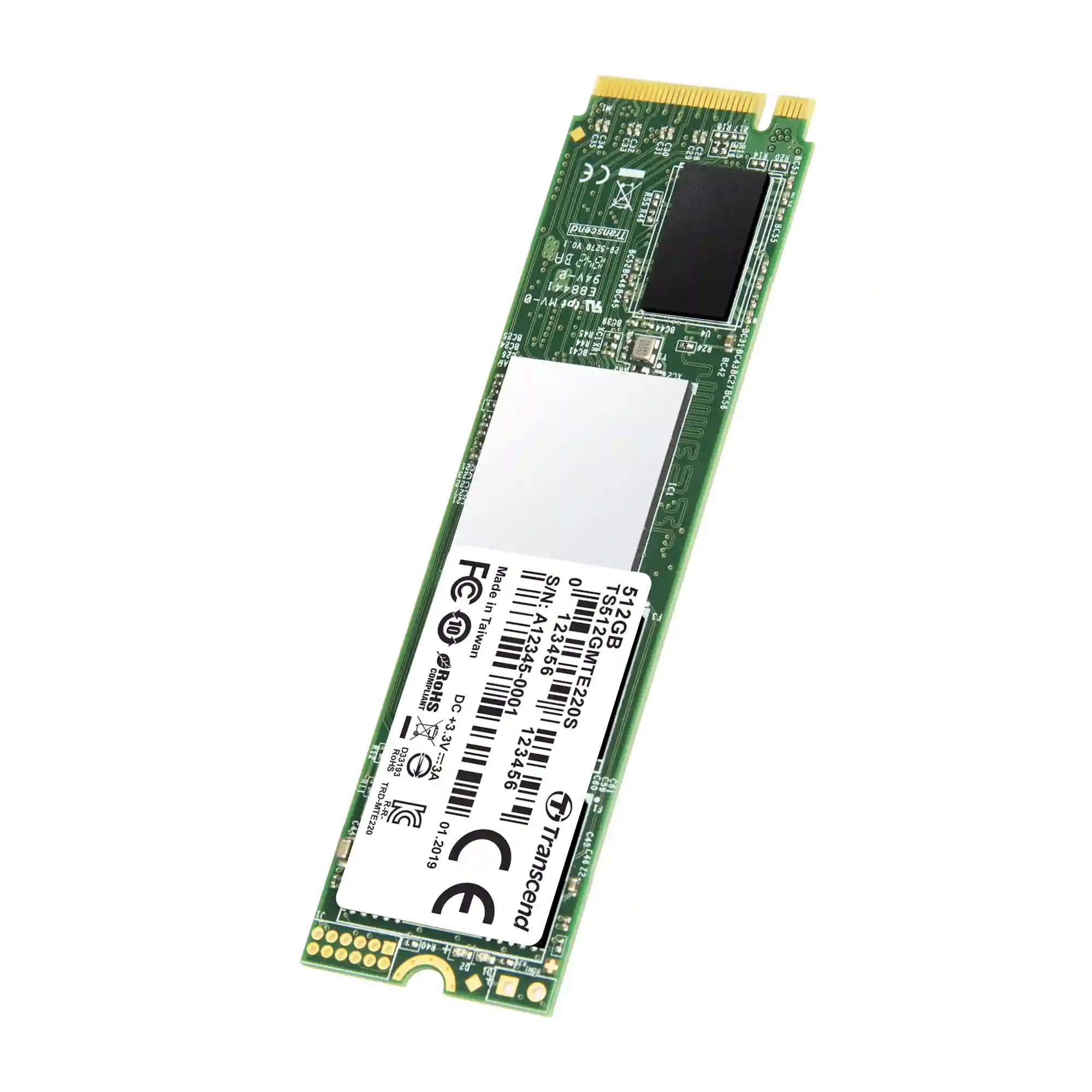 Внутренний SSD диск TRANSCEND 512GB, M.2 (TS512GMTE220S)