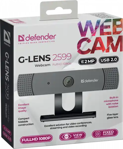 Веб-камера DEFENDER G-lens 2599 FullHD (63199)