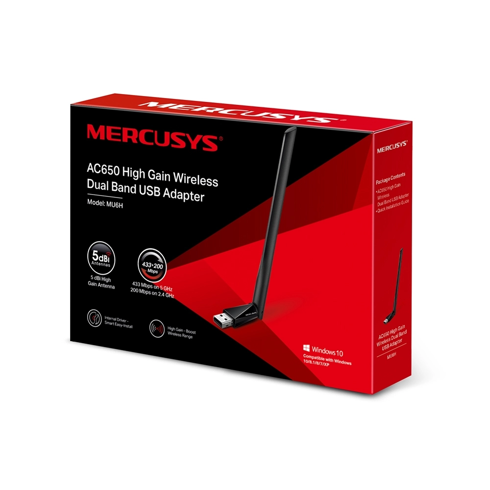 Wi-Fi адаптер MERCUSYS MU6H AC650