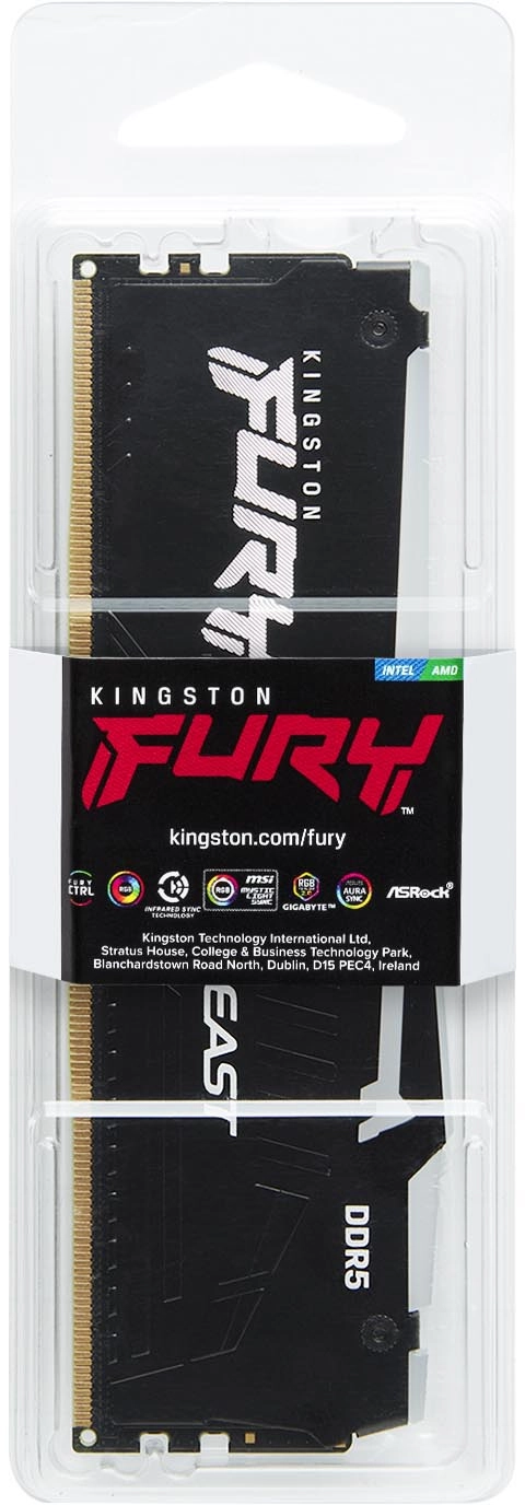 Оперативная память KINGSTON FURY Beast RGB DIMM DDR5 32Gb (1x32Gb) 5600 MHz (KF556C40BBA-32)