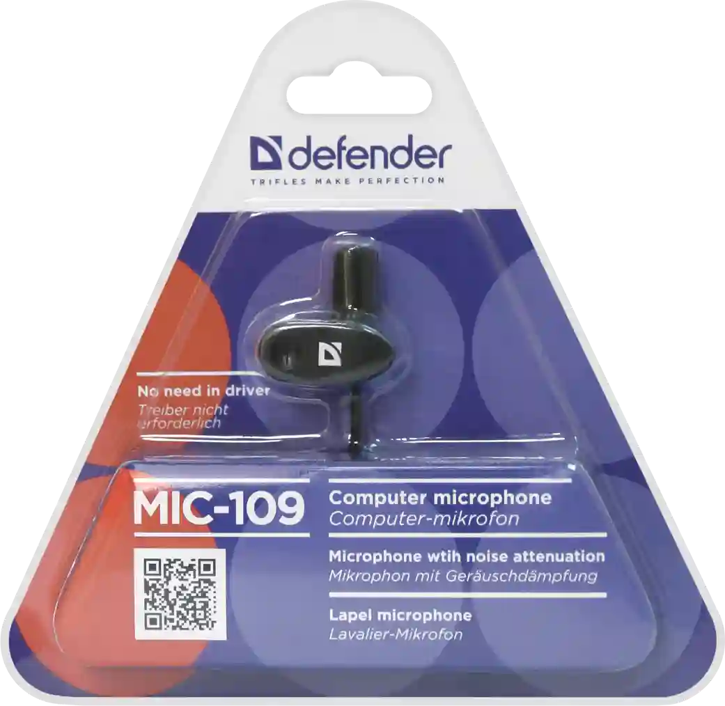 Микрофон петличный DEFENDER MIC-109 (64109)
