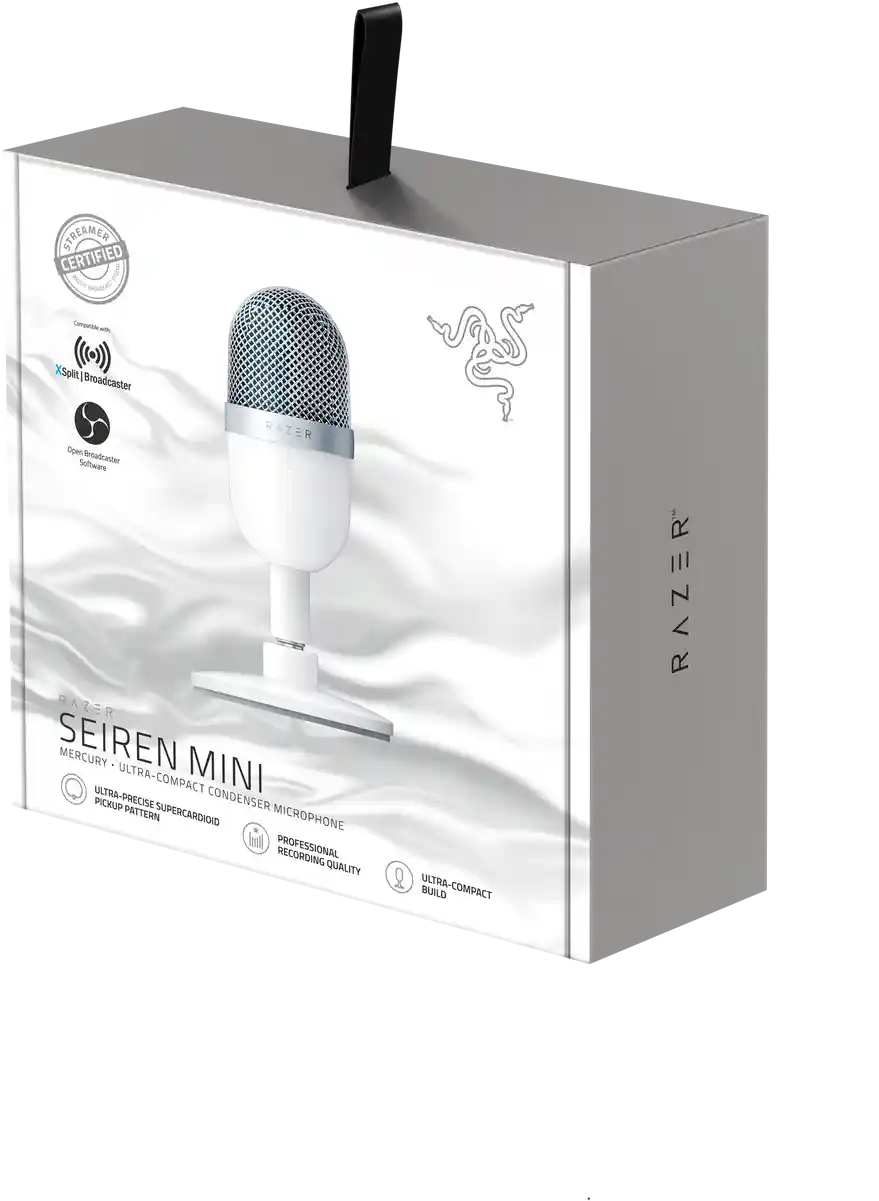 Микрофон для стрима RAZER Seiren Mini Mercury (RZ19-03450300-R3M1)