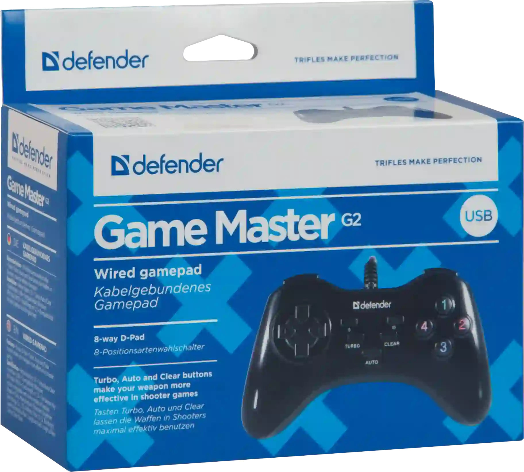 Геймпад проводной DEFENDER Game Master G2 Black (64258)