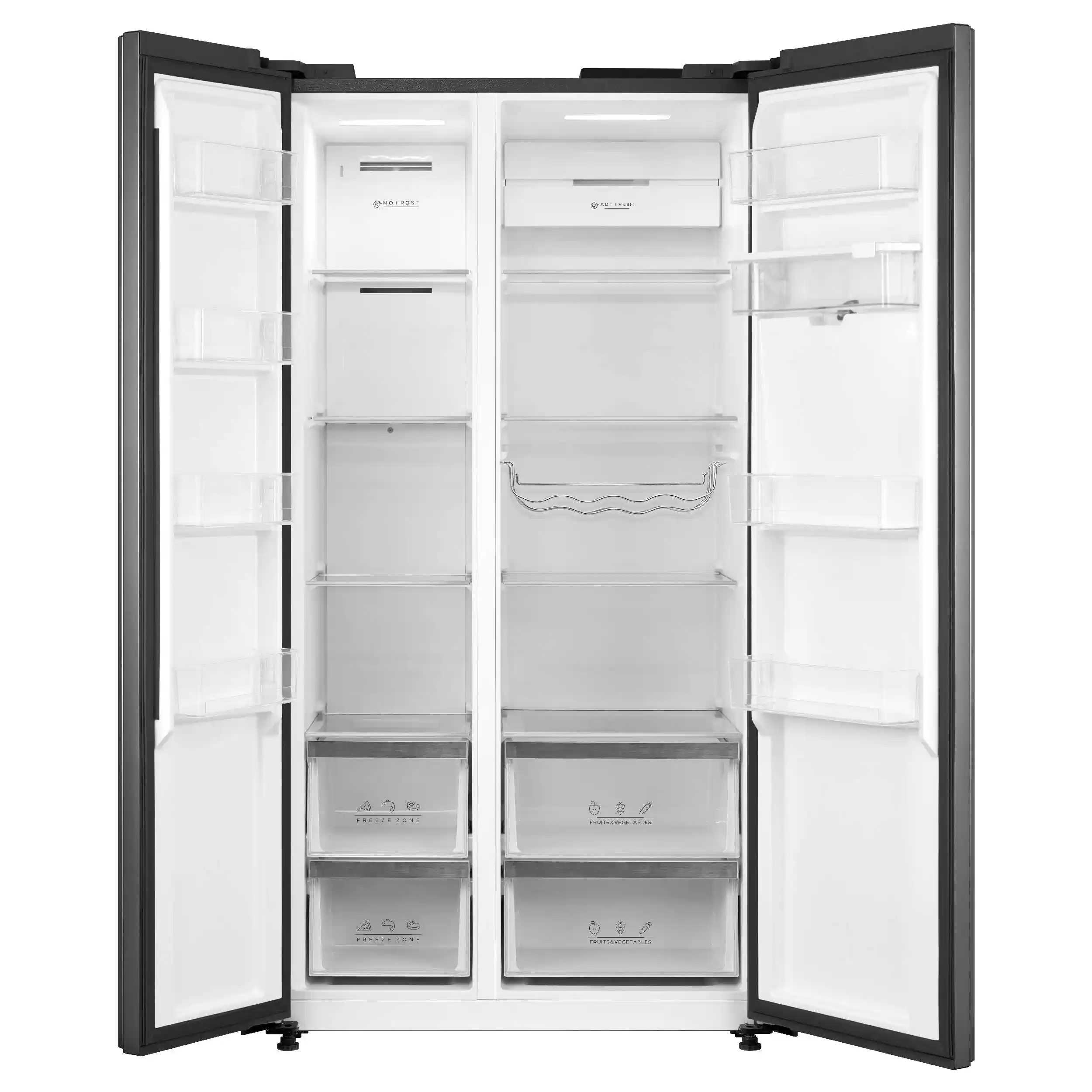 Холодильник KORTING KNFS 95780 W XN, Side-by-Side, черный