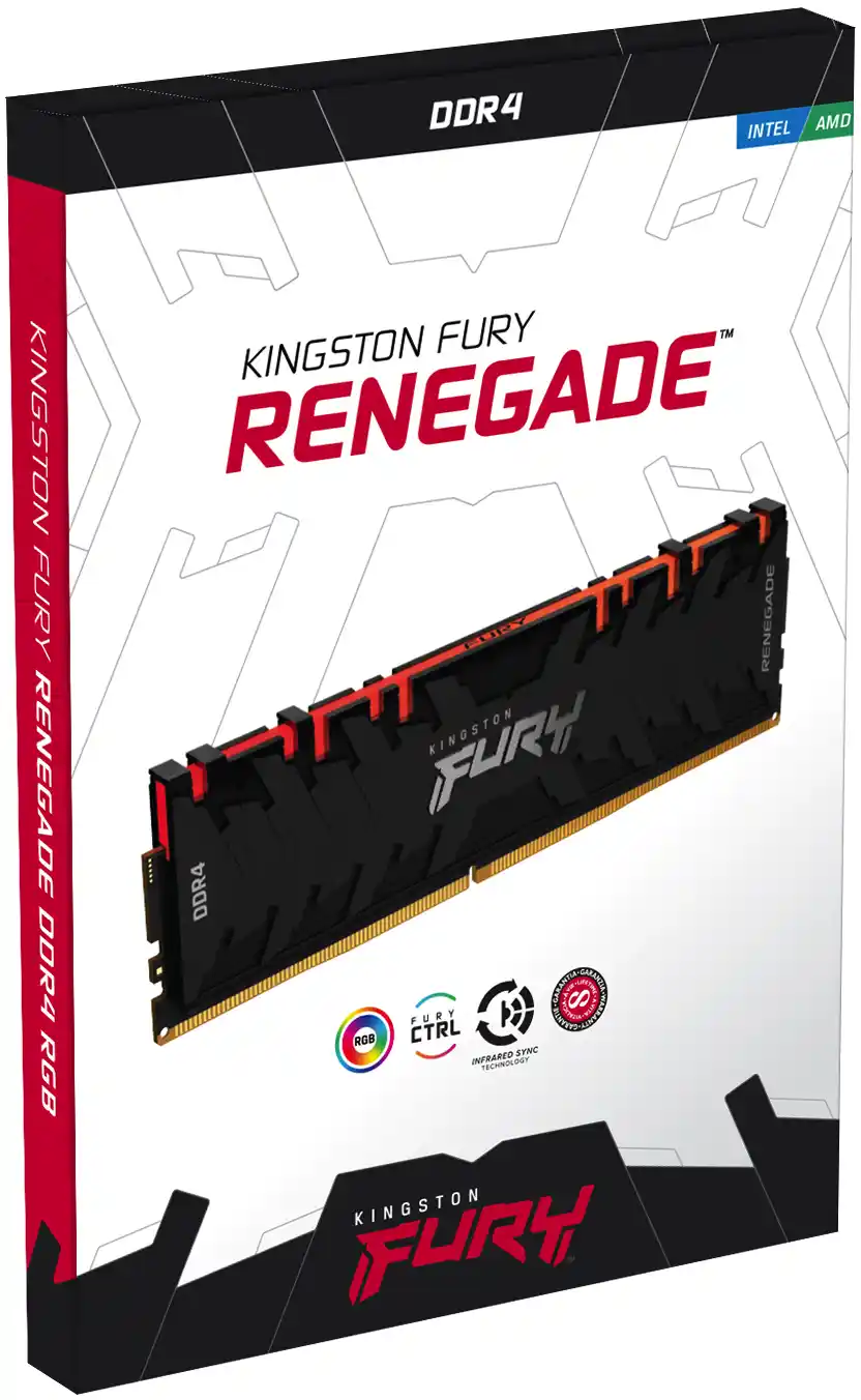 Оперативная память KINGSTON FURY Renegade RGB DIMM DDR4 8GB 3600 MHz (KF436C16RBA/8)