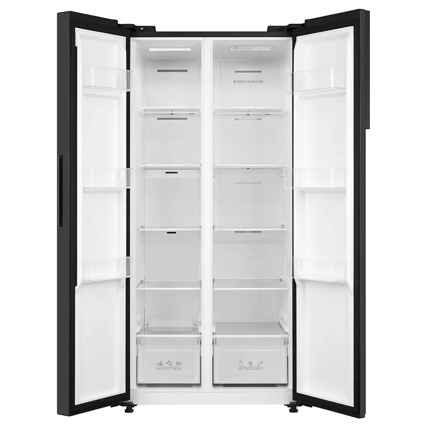Холодильник KORTING KNFS 83414 N, Side-by-Side, черный