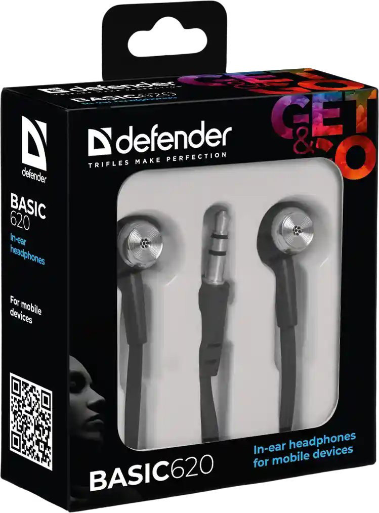 Наушники вставки DEFENDER Basic 620 (63620) чёрные