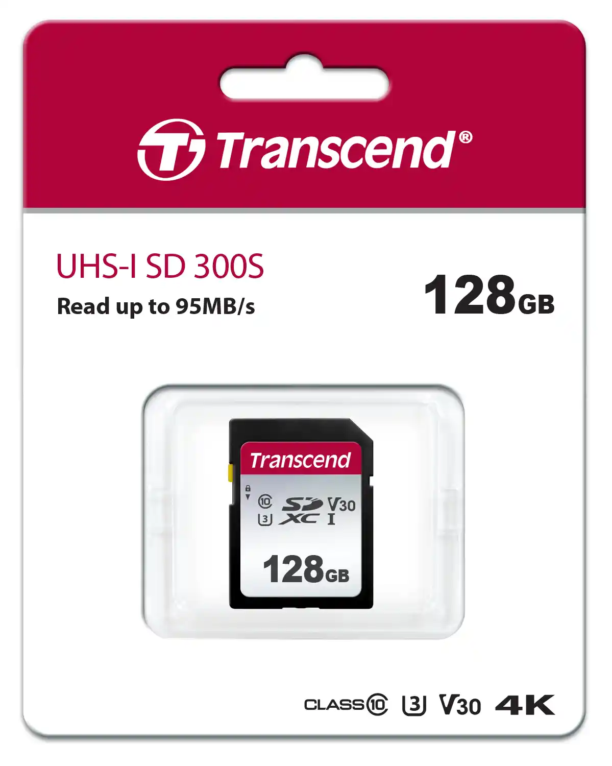 Карта памяти TRANSCEND 300S SDXC 128GB Class 10 UHS-I U1 V10 TS128GSDC300S